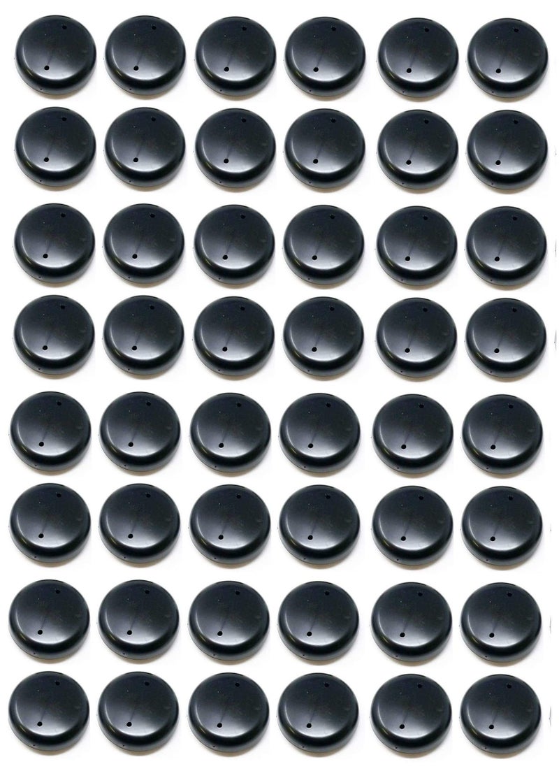 JSP Manufacturing Plastic 1.5-inch Wrought Iron Patio Furniture Glide Caps (48, Black) - Image 1